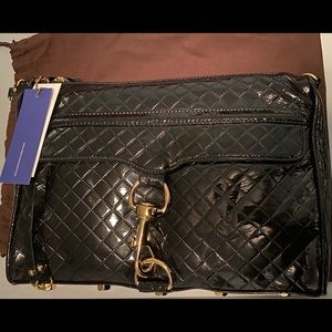 Rebecca Minkoff MAC Navy Quilted Patent Leather
